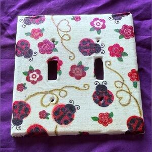 Floral Ladybug Light Switch Cover